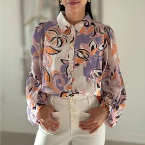 Fate Puffy Sleeve Button Down size S